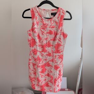J. Crew Pink and White Patterned Mini Dress